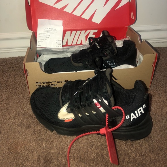 black nike presto off white